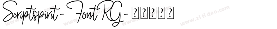 Scriptspirit-FontRG字体转换