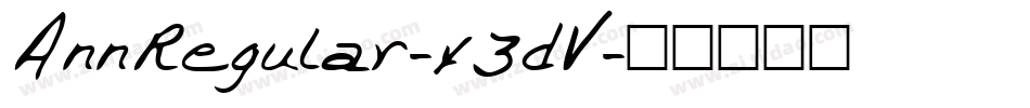 AnnRegular-x3dV字体转换
