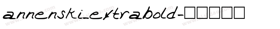 annenski_extrabold字体转换