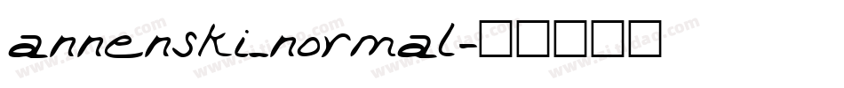 annenski_normal字体转换