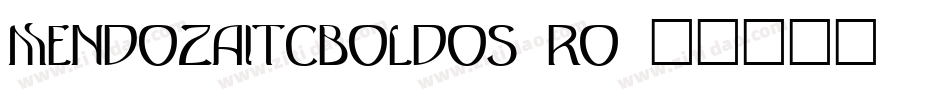 MendozaITCBoldOS-Ro字体转换