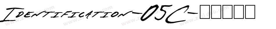 Identification-05C字体转换