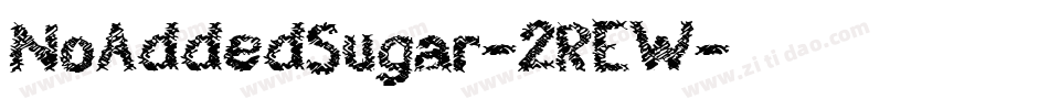 NoAddedSugar-2REW字体转换