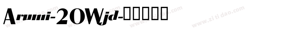 Arumi-2OWjd字体转换