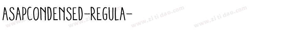 AsapCondensed-Regula字体转换