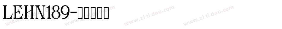LEHN189字体转换