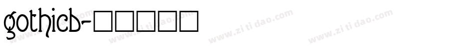 gothicb字体转换