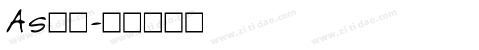 AS字库字体转换