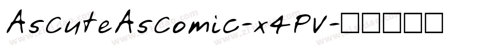 AsCuteAsComic-x4PV字体转换