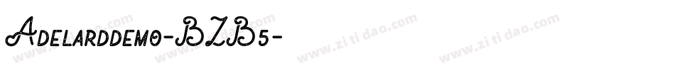 Adelarddemo-BZB5字体转换