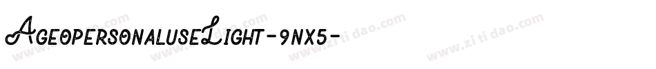 AgeopersonaluseLight-9nx5字体转换