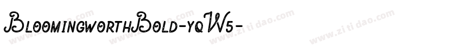 BloomingworthBold-yqW5字体转换