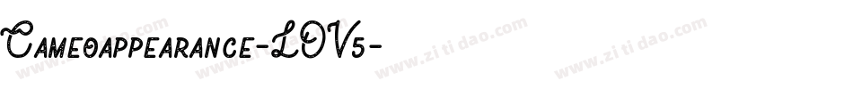 Cameoappearance-LOV5字体转换