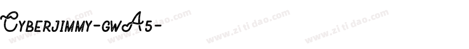 Cyberjimmy-gwA5字体转换