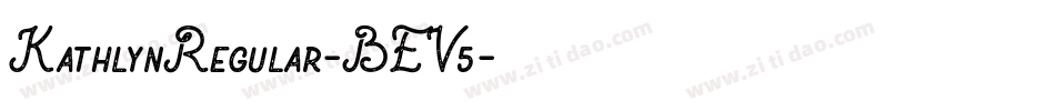 KathlynRegular-BEV5字体转换