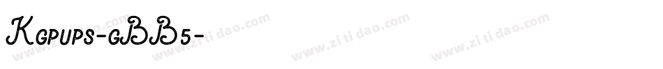 Kgpups-gBB5字体转换
