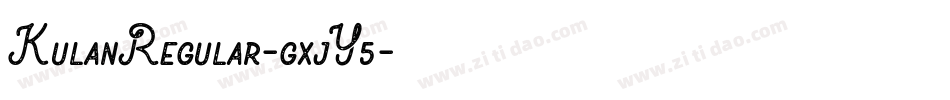 KulanRegular-gxjY5字体转换