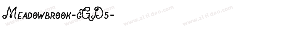 Meadowbrook-gGD5字体转换