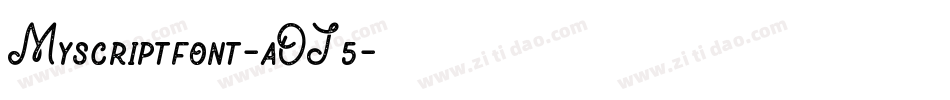 Myscriptfont-aOJ5字体转换