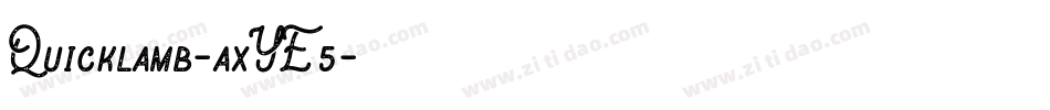 Quicklamb-axYE5字体转换