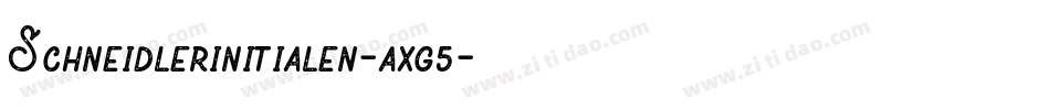 Schneidlerinitialen-axg5字体转换