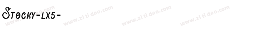 Stocky-lx5字体转换