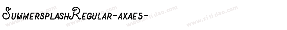 SummersplashRegular-axae5字体转换
