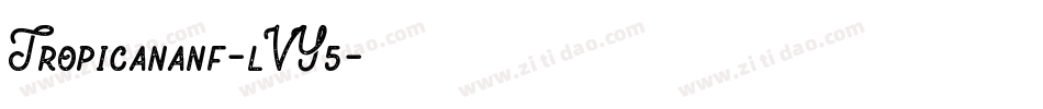 Tropicananf-lVY5字体转换