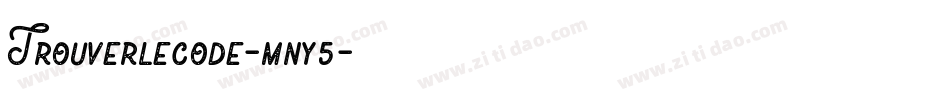 Trouverlecode-mny5字体转换