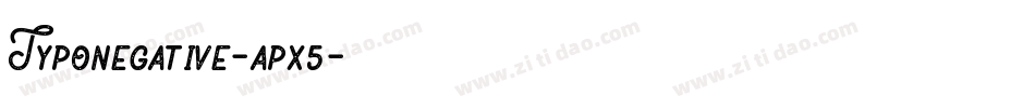 Typonegative-apx5字体转换