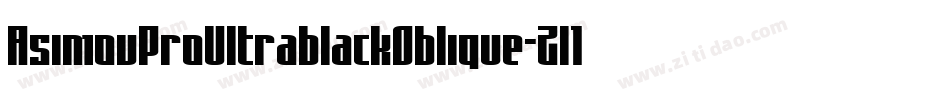 AsimovProUltrablackOblique-2l1w字体转换