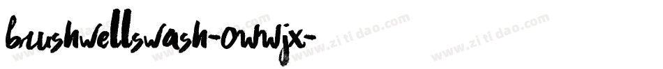 Brushwellswash-0WWJX字体转换