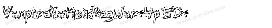 VampireNationRegular-4pED字体转换