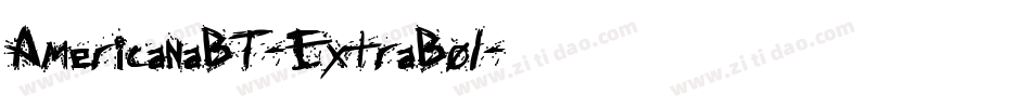 AmericanaBT-ExtraBol字体转换