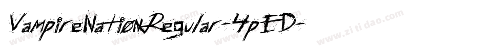VampireNationRegular-4pED字体转换