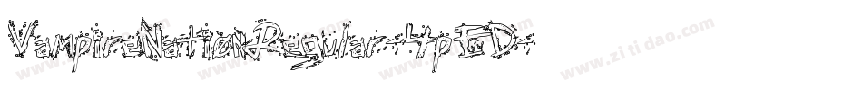 VampireNationRegular-4pED字体转换