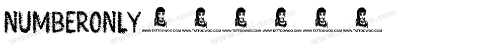 numberonly字体转换