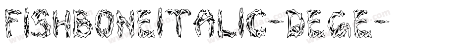 FishBoneItalic-dEgE字体转换