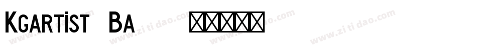 Kgartist-Ba08字体转换