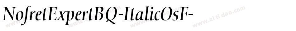 NofretExpertBQ-ItalicOsF字体转换