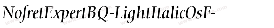 NofretExpertBQ-LightItalicOsF字体转换