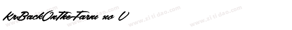 KrBackOnTheFarm-xo6V字体转换 KrBackOnTheFarm-xo6V字体转换