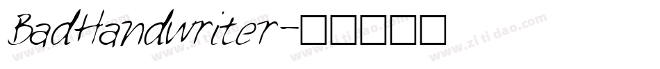 BadHandwriter字体转换