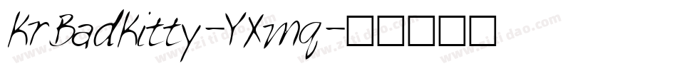 KrBadKitty-YXmq字体转换