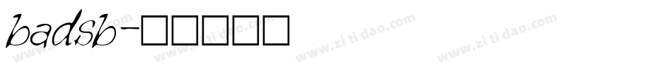 badsb字体转换