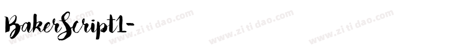 BakerScript1字体转换