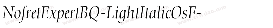 NofretExpertBQ-LightItalicOsF字体转换