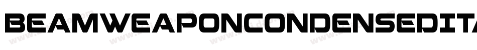 BeamWeaponCondensedItalic-3pxp字体转换
