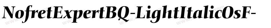 NofretExpertBQ-LightItalicOsF字体转换 NofretExpertBQ-LightItalicOsF字体转换