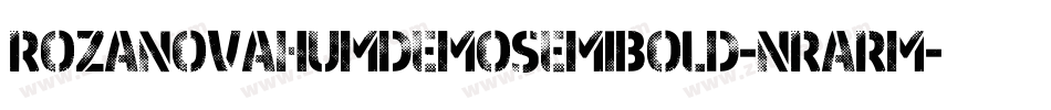 RozanovaHumDemoSemiBold-nRArM字体转换